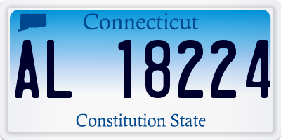 CT license plate AL18224