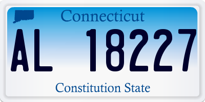 CT license plate AL18227