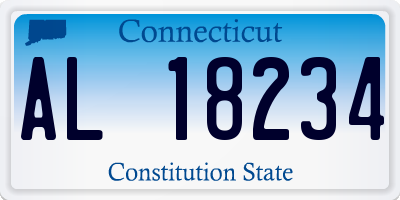 CT license plate AL18234