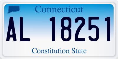 CT license plate AL18251