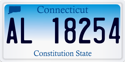 CT license plate AL18254