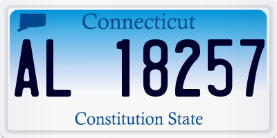 CT license plate AL18257