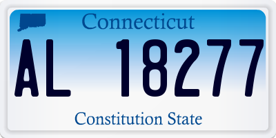 CT license plate AL18277