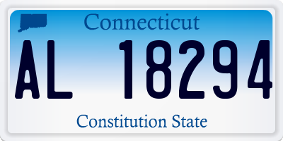 CT license plate AL18294