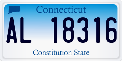 CT license plate AL18316