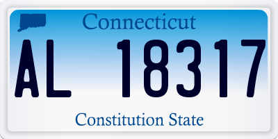 CT license plate AL18317