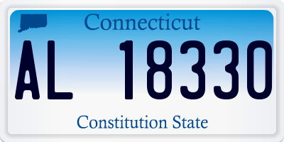 CT license plate AL18330