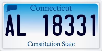 CT license plate AL18331