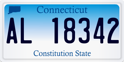 CT license plate AL18342
