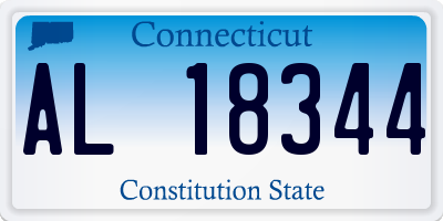 CT license plate AL18344