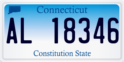 CT license plate AL18346