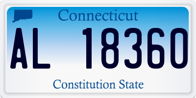 CT license plate AL18360