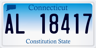 CT license plate AL18417
