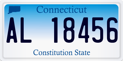 CT license plate AL18456