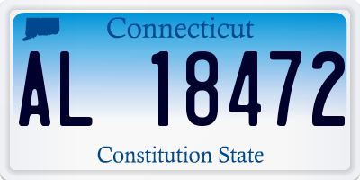 CT license plate AL18472