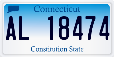 CT license plate AL18474