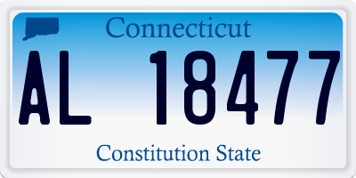 CT license plate AL18477