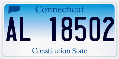 CT license plate AL18502