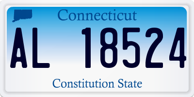CT license plate AL18524
