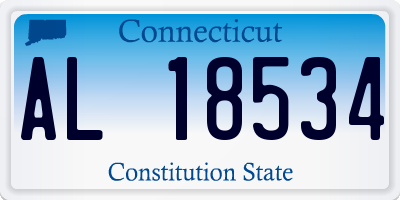 CT license plate AL18534
