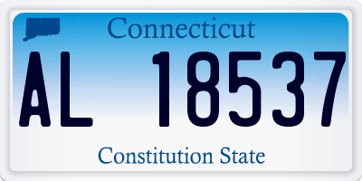 CT license plate AL18537