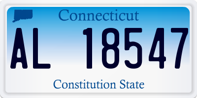 CT license plate AL18547