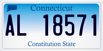 CT license plate AL18571