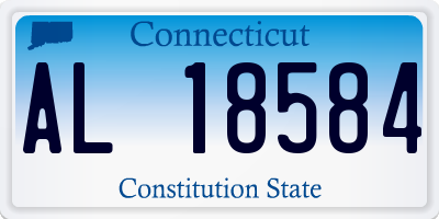 CT license plate AL18584