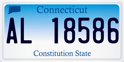 CT license plate AL18586