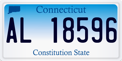 CT license plate AL18596