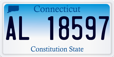 CT license plate AL18597