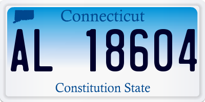 CT license plate AL18604