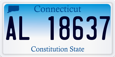 CT license plate AL18637