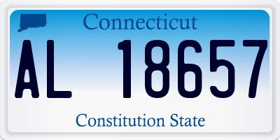 CT license plate AL18657