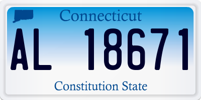 CT license plate AL18671