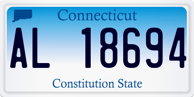 CT license plate AL18694