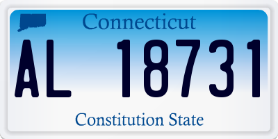 CT license plate AL18731