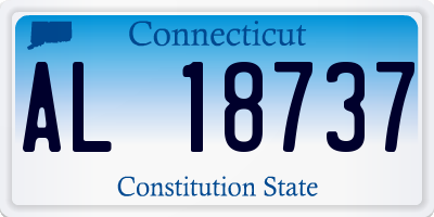 CT license plate AL18737