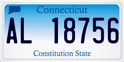 CT license plate AL18756