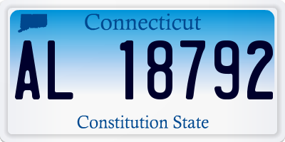 CT license plate AL18792