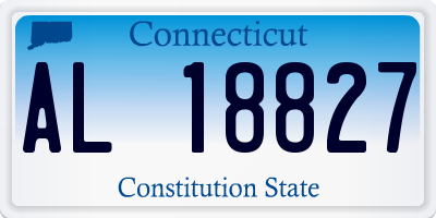 CT license plate AL18827