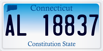 CT license plate AL18837