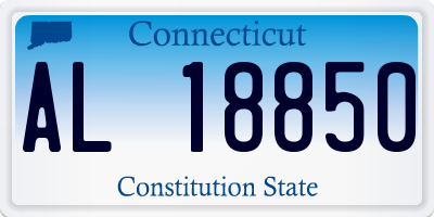 CT license plate AL18850