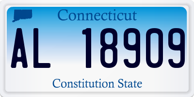 CT license plate AL18909