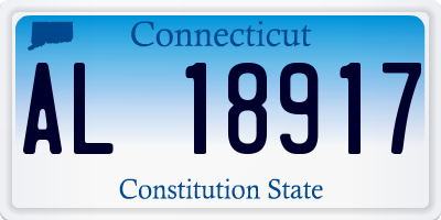 CT license plate AL18917
