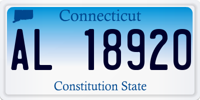CT license plate AL18920