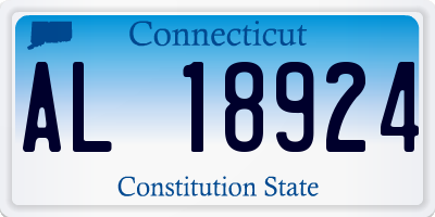CT license plate AL18924