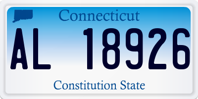 CT license plate AL18926