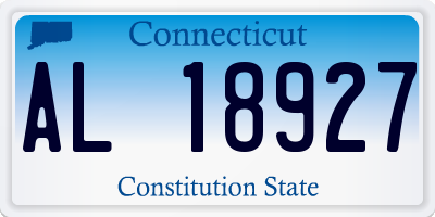 CT license plate AL18927