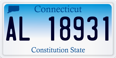 CT license plate AL18931